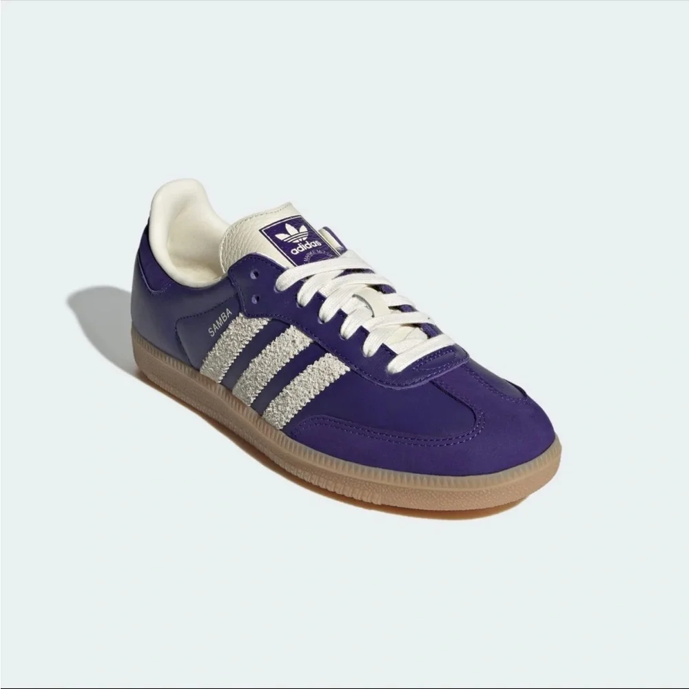 Adidas Samba Purple & White Women Sz 9 /7.5 Men NWB - Picture 13 of 14